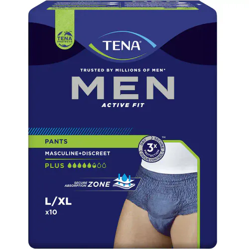 Tena Men Active Fit Pants Plus L/XL 10 stk