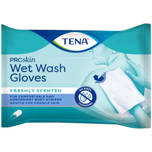 Tena Wet Wash Gloves 8 stk