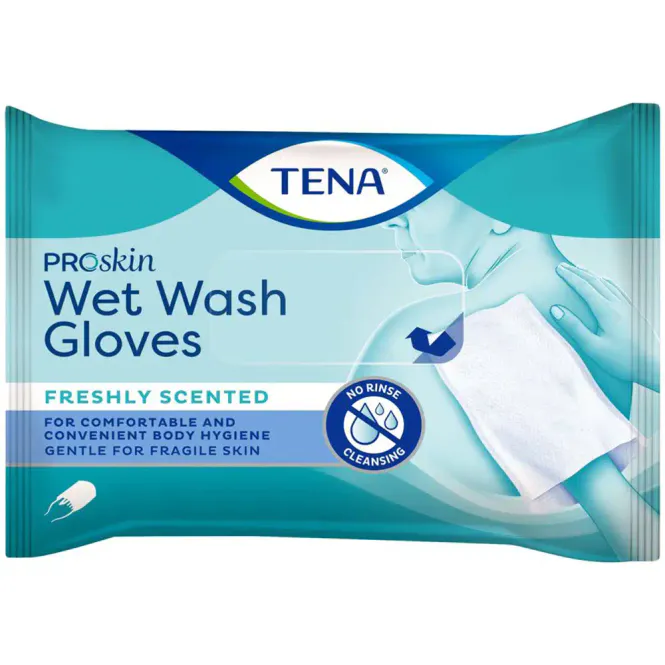 Hovedbilde Tena Wet Wash Gloves 8 stk