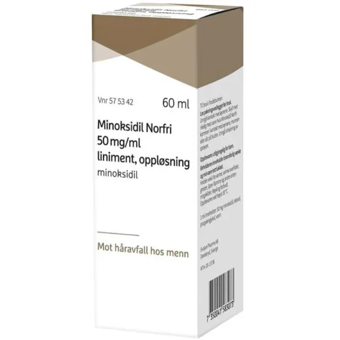 Hovedbilde Minoksidil Norfri Liniment 50mg/ml 60 ml