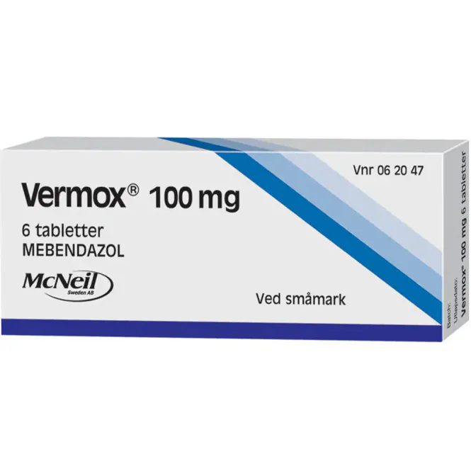Hovedbilde Vermox Tabletter 100 mg 6 stk