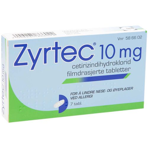 Zyrtec 10 mg tabletter 7 stk