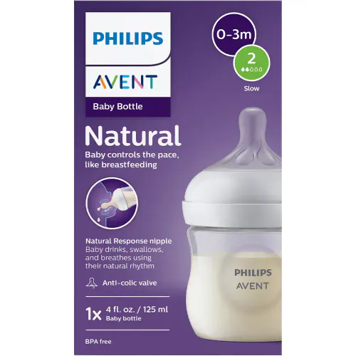 Avent Natural Response Baby Bottle 0-3m 125 ml