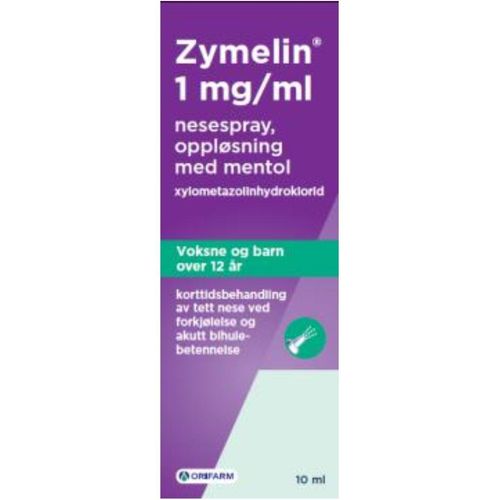 Zymelin 1 mg/ml Mentol Nesespray 10 ml