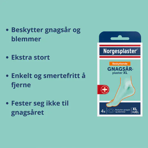 Norgesplaster Gnagsårplaster Hæl XL 4 stk