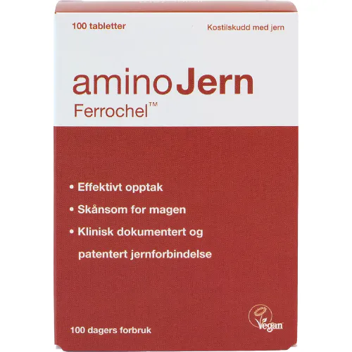 Ferrochel AminoJern Tabletter 21 mg 100 stk