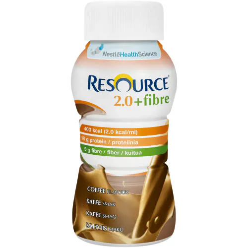 Resource 2.0+Fibre Næringsdrikk Kaffe 4x200 ml