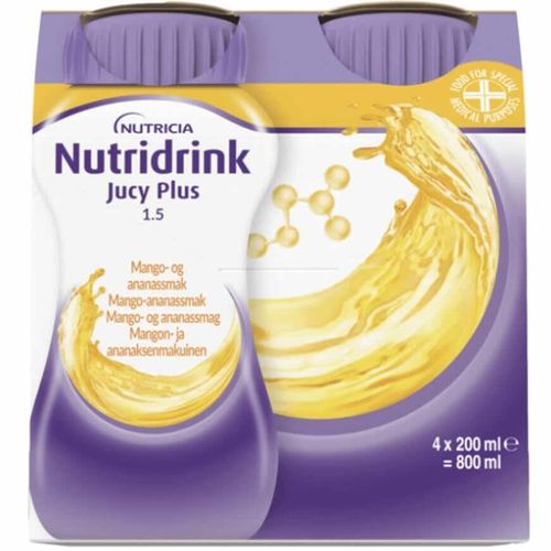 Nutridrink Jucy Plus Mango og Ananas 4 x 200 ml