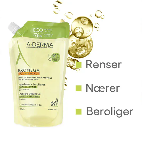 A-Derma Exomega Control Shower Oil Eco-Refill 500 ml
