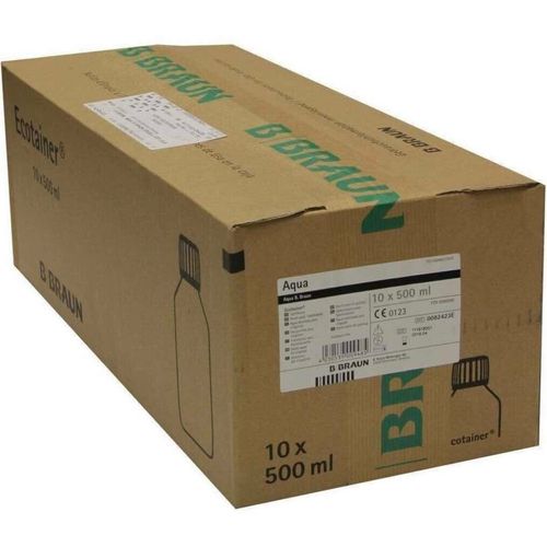 Sterilt Vann Skyllevæske Ecotainer Helleflaske 10 x 500 ml