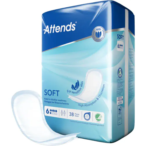 Attends Soft 6 Pads 38 stk