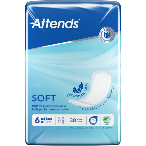 Attends Soft 6 Pads 38 stk