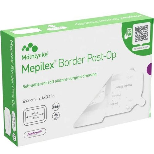 Mepilex Border Post-Op 6 x 8 cm 10 stk