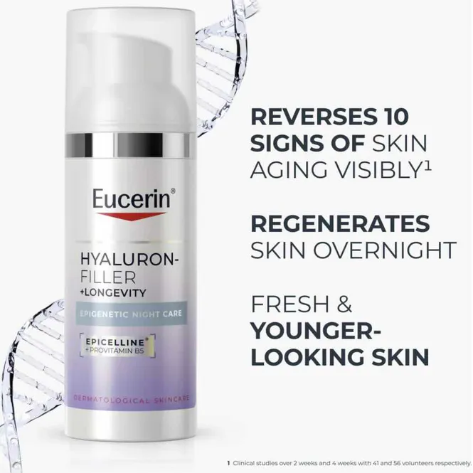 Hovedbilde Eucerin Hyaluron-Filler + Longevity Epigenetic Night Care 50 ml