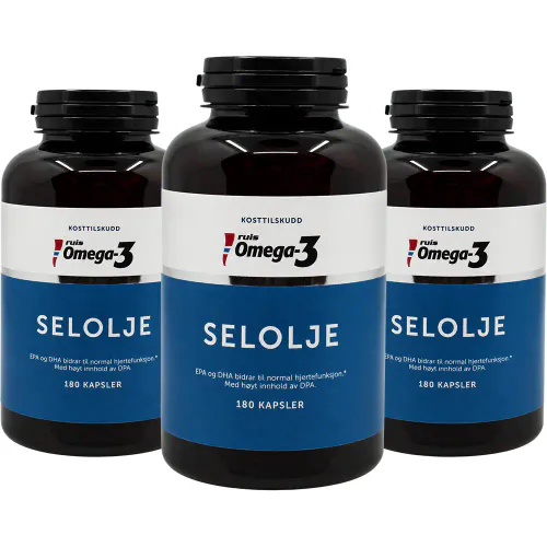 Ruis Omega-3 Selolje Megapack - 3 x 180 kapsler