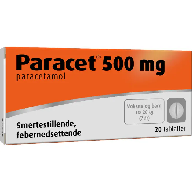 Hovedbilde Paracet Tabletter 500 mg 20 stk