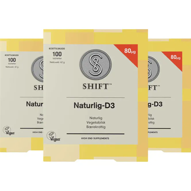 Hovedbilde SHIFT D3 80 mcg Megapack - 3 x 100 tabletter