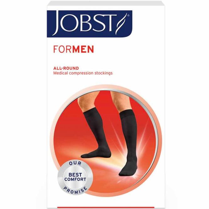 Hovedbilde JOBST For Men K2 Knestrømpe u/Tå Sort XL 1 par
