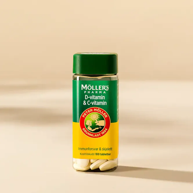Hovedbilde Møllers Pharma D-vitamin og C-vitamin Tabletter 100 stk