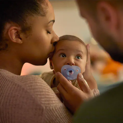 Avent Soothie Heart Smokk 0-6m Blå 2 stk