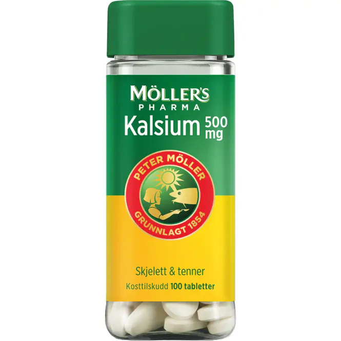Hovedbilde Møllers Pharma Kalsium 500 mg Tabletter 100 stk