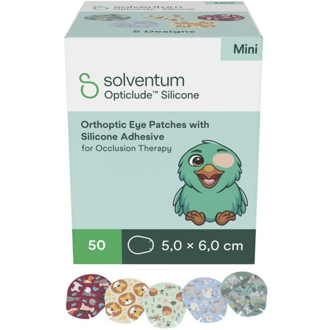 Hovedbilde Opticlude 2737PG Silicone Mini Øyelapper Blå/Dyr 50 stk