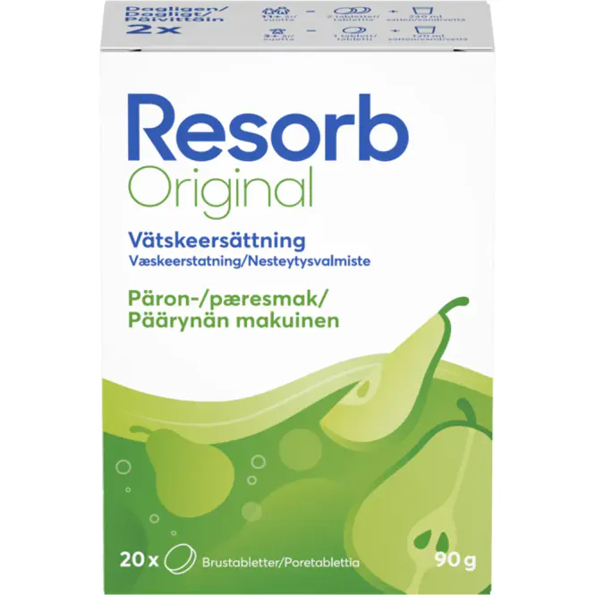 Hovedbilde Resorb Original Brusetabletter Pære 2 x 10 stk