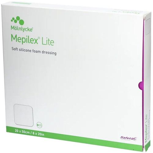 Mepilex Lite Tynn Skumbandasje 20 x 50 cm 4 stk