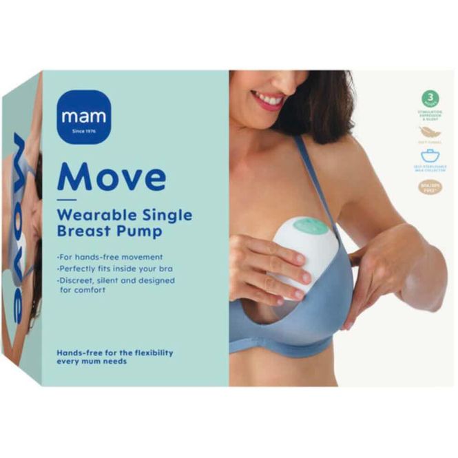 Hovedbilde Mam Move Wearable Håndfri Brystpumpe Singel 1 stk